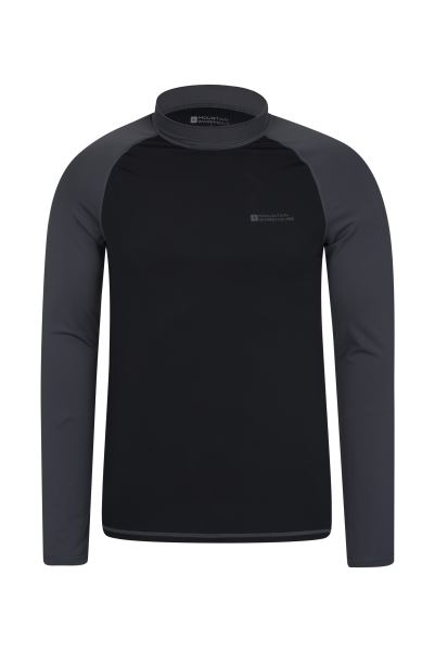 Mountain Warehouse Dark-Grey Mens Long Sleeve Rash Vest Origin