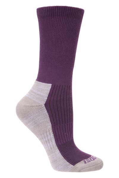Hot Isocool Womens Hiker Socks Dark-Purple Mountain Warehouse