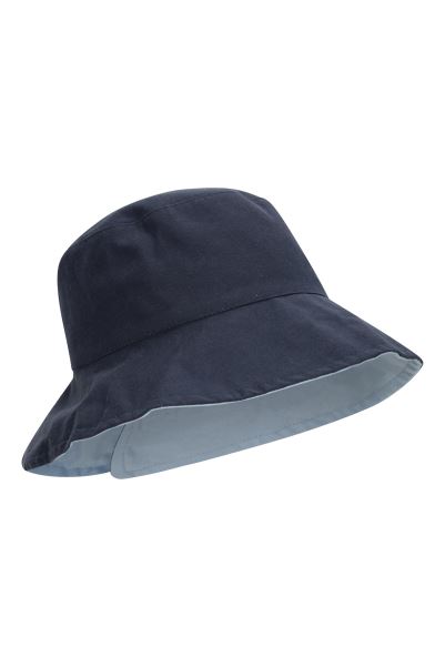 Reversible Plain Womens Bucket Hat Mountain Warehouse Navy Brand