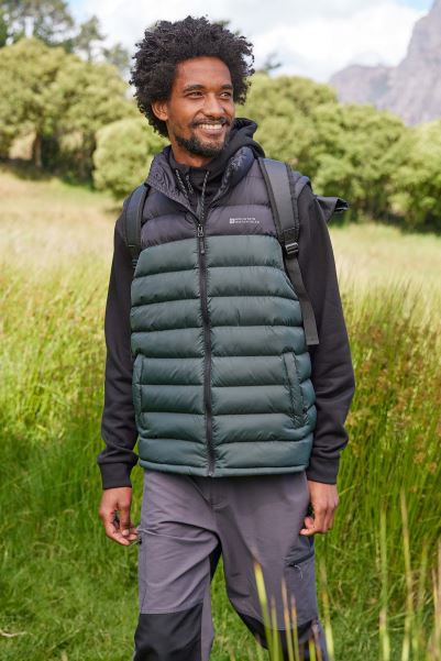 Mountain Warehouse Origin Dark-Green Seasons Mens Insulated Vest