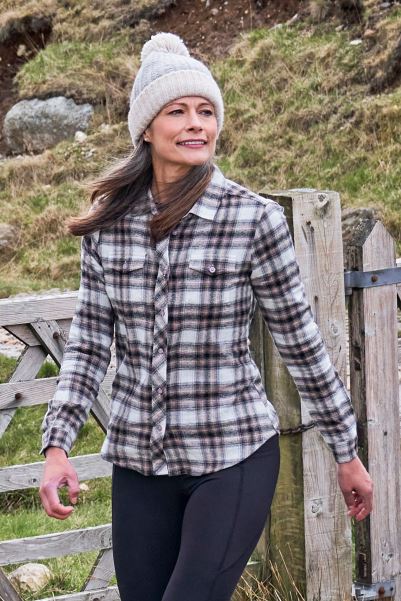 Blush Mountain Warehouse Willow Brushed Flannel Womens Shirt Origins