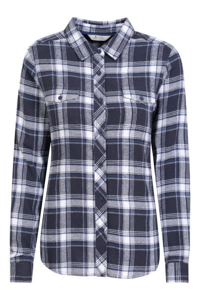 Willow Brushed Flannel Womens Shirt Blue Mountain Warehouse Brands