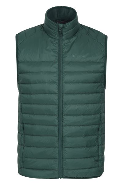 Mens Featherweight Down Insulated Vest Mountain Warehouse Dark-Khaki Original