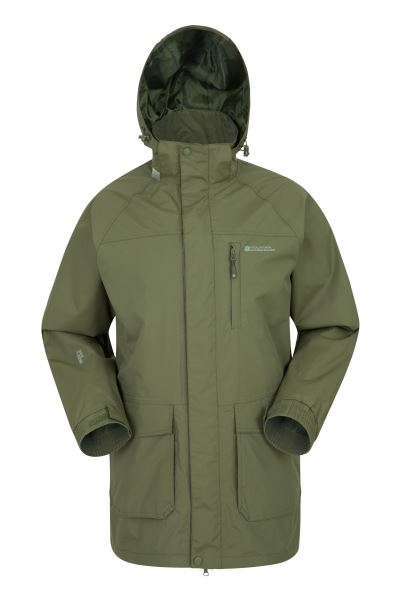 Glacier Ii Mens Long Waterproof Jacket Mountain Warehouse Fashion Khaki