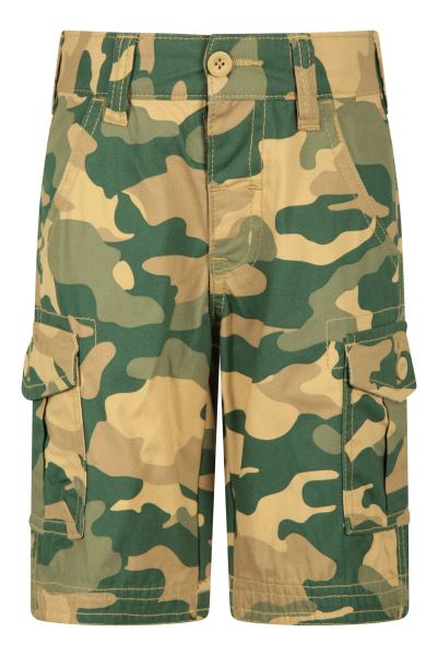 Camo Cargo Kids Shorts Collection Light-Beige Mountain Warehouse