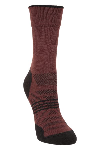 Brown Lightweight Merino Womens Socks Hot Mountain Warehouse