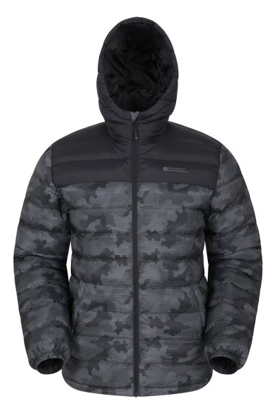 Mountain Warehouse Seasons Mens Printed Padded Jacket Black Hot
