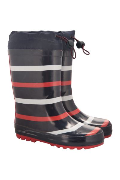 Dark-Blue Kids Sunny Rubber Wellies Best Mountain Warehouse
