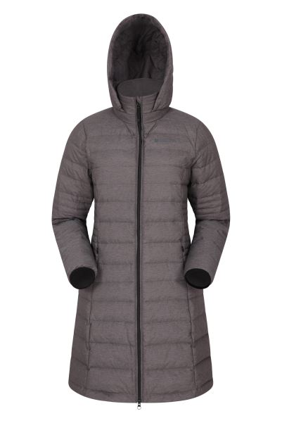 Dark-Grey Furnace Womens Long Down Padded Jacket Mountain Warehouse Fashion