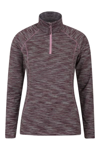 Bend & Stretch Womens Half-Zip Midlayer Mountain Warehouse Origin Burgundy