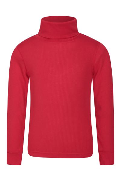 Red Hot Talus Kids Roll Neck Top Mountain Warehouse