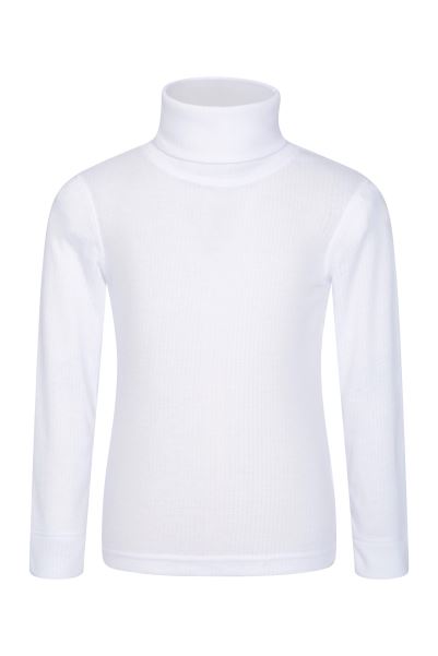 Mountain Warehouse Talus Kids Roll Neck Top White Brand