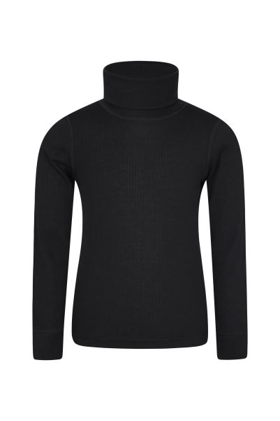 Collections Talus Kids Roll Neck Top Mountain Warehouse Black