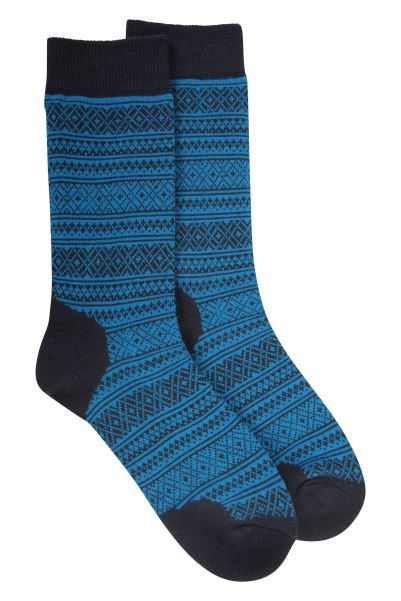 Original Mountain Warehouse Navy Patterned Merino Socks