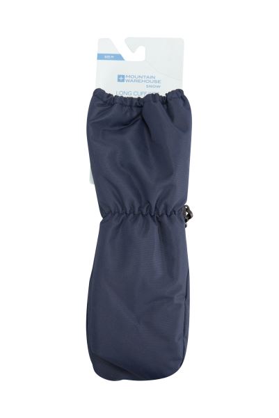 Original Long Cuff Kids Snow Mittens Mountain Warehouse Navy