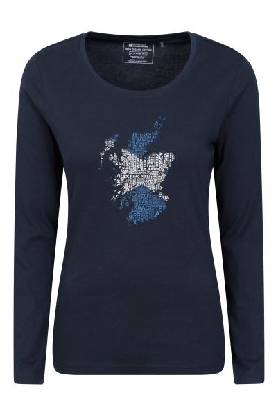 Navy Fashion Mountain Warehouse Love Scotland Printed Womens Tee