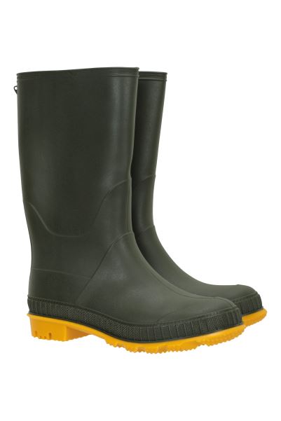 Mountain Warehouse Plain Kids Wellies Origin Khaki