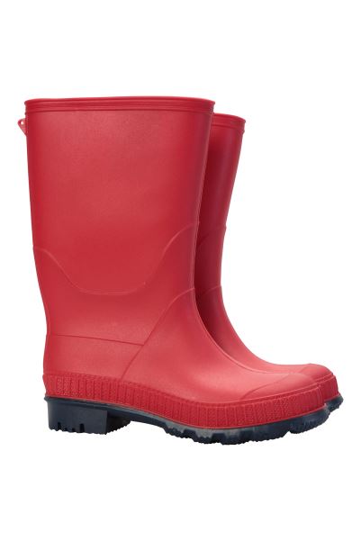 Mountain Warehouse Origin Red Plain Kids Wellies