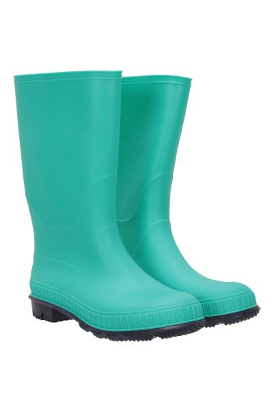 Plain Kids Wellies Collection Dark-Teal Mountain Warehouse
