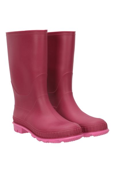 Hot Berry Plain Kids Wellies Mountain Warehouse