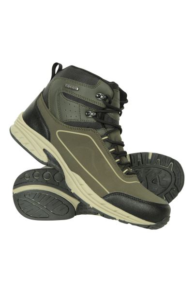 Khaki Ramble Mens Waterproof Softshell Boots Fashion Mountain Warehouse
