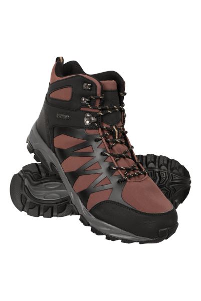 Brown Trekker Ii Waterproof Mens Softshell Boots Mountain Warehouse New