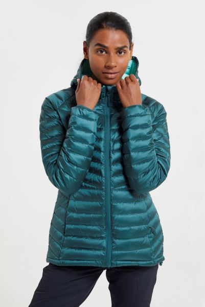 Mountain Warehouse Skyline Womens Hydrophobic Down Jacket Brands Green