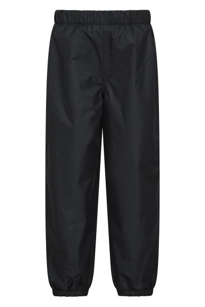 Origins Black Waterproof Fleece Lined Kids Trousers Mountain Warehouse
