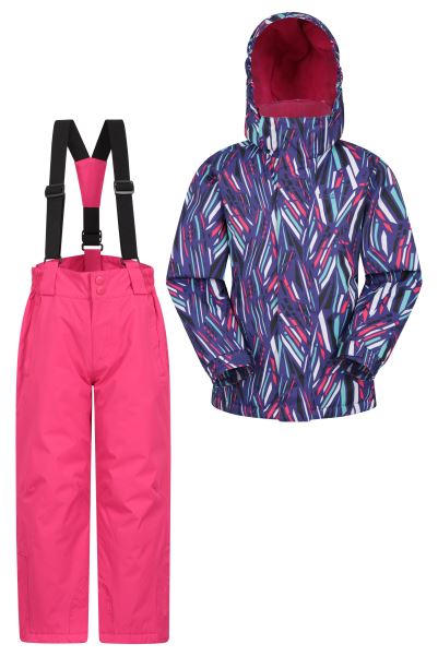 Original Kids Ski Jacket And Pant Set Pink Mountain Warehouse