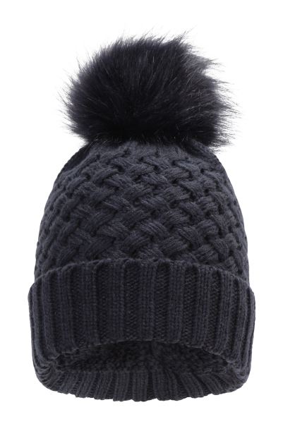 Navy Lisbon Womens Pom-Pom Beanie Mountain Warehouse Origin