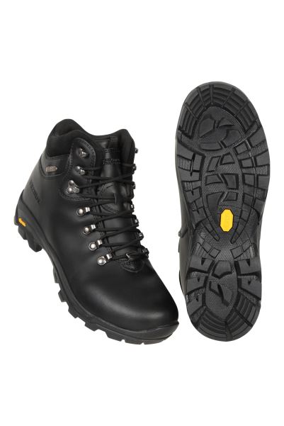 Extreme Latitude Mens Waterproof Vibram Boots Brand Mountain Warehouse Jet-Black