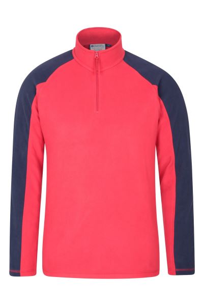Mountain Warehouse Red Ashbourne Mens Half-Zip Fleece Best