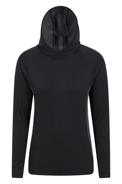 Brand Black Track Womens Seamless Hoodie Mountain Warehouse