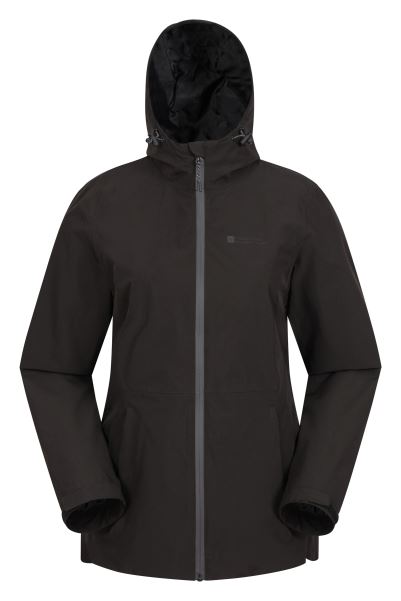 Jet-Black Vancouver Ultra-Lightweight Waterproof Womens Jacket Mountain Warehouse Collections