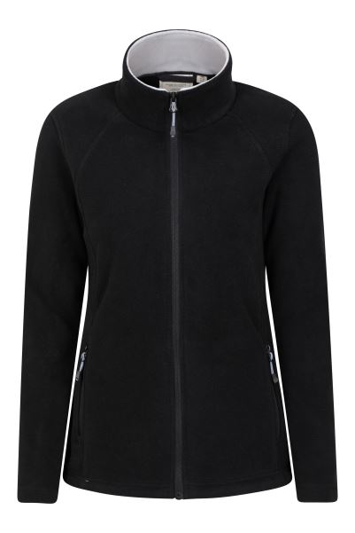 Black New Mountain Warehouse Sky Womens Full-Zip Fleece Jacket