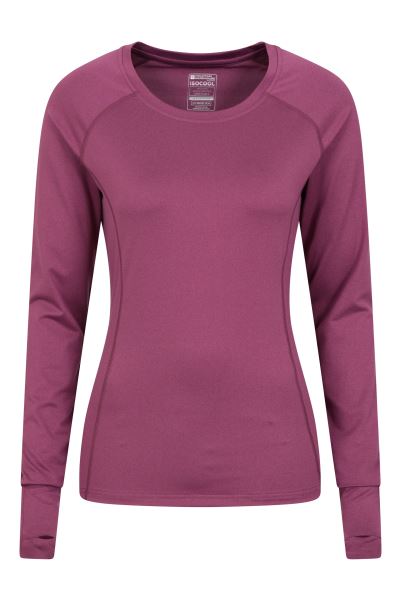 Mountain Warehouse Breeze Recycled Yarn Womens Long Sleeve Tee Berry Origin