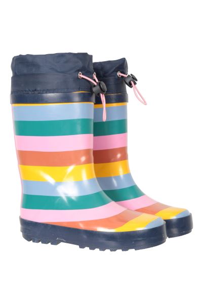 Collections Yellow Rainbow Kids Rubber Wellies Mountain Warehouse