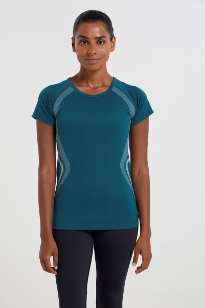 Origins Mountain Warehouse Dark-Teal Track Womens Seamless Tee