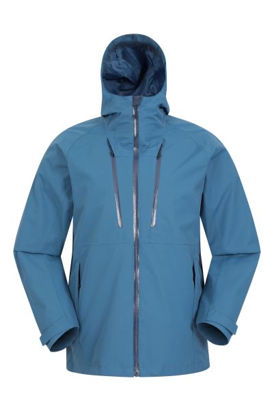 Blue Original Stride Extreme Stretch Panel Mens Waterproof Jacket Mountain Warehouse