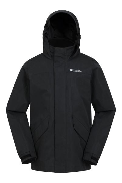 Mountain Warehouse Origin Solar Kids Waterproof Jacket Black