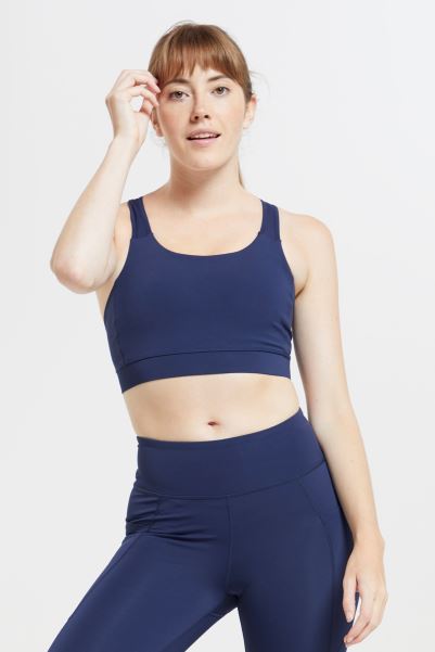 Mountain Warehouse Recycled Mid-Support Womens Sports Bra Collections Navy