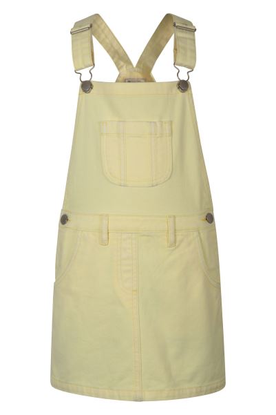 Mountain Warehouse Fashion Kids Denim Dungaree Dress Yellow