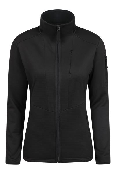 Mountain Warehouse Juniper Tech Womens Full-Zip Fleece Jacket Original Black