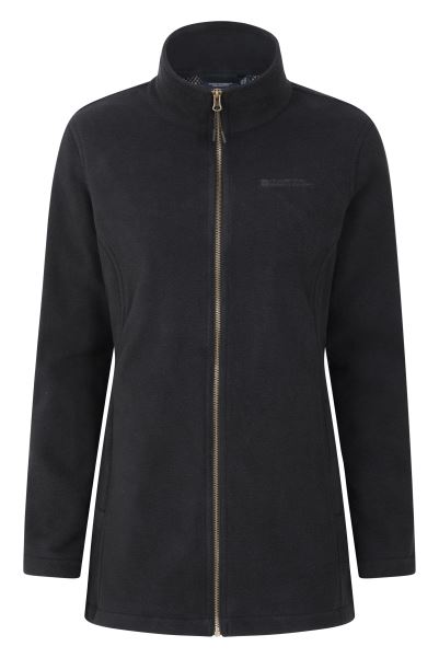 Brands Birch Womens Longline Fleece Jacket Jacket Black Mountain Warehouse