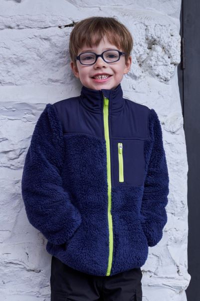 Kids Cosy Recycled Sherpa Fleece Mountain Warehouse Navy Brand
