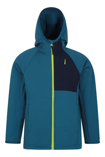 Mountain Warehouse Petrol Origins Skye Technical Kids Full-Zip Fleece