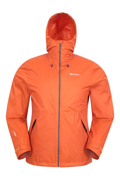 Origin Swerve Mens Packaway Waterproof Jacket Burnt-Orange Mountain Warehouse