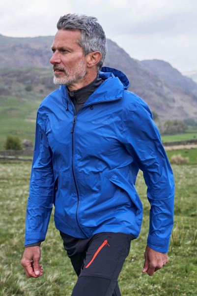Brand Mountain Warehouse Swerve Mens Packaway Waterproof Jacket Cobalt