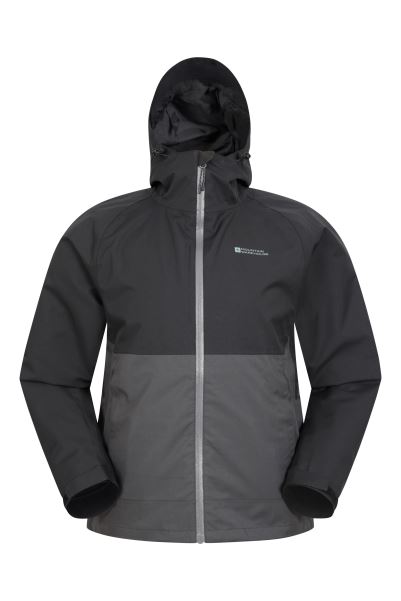 Verge Extreme Mens Waterproof Jacket Charcoal Origins Mountain Warehouse