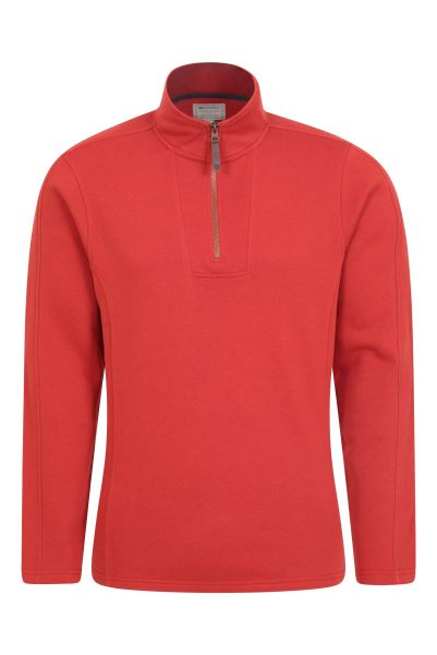Mountain Warehouse Red Brands Zeta Mens Zip Neck Top